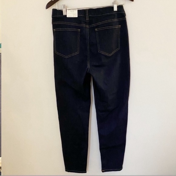 Savi Parker Maternity Jeans Size 29 NEW Dark Blue Wash Low Panel Stretch Waist - Picture 5 of 8